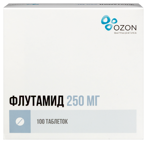 Флутамид 250 мг 100 шт. таблетки блистер