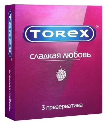 Купить Torex презервативы сладкая любовь со вкусом клубники 3 шт. цена