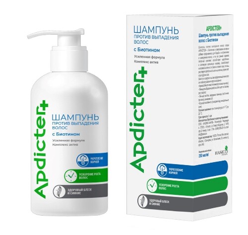 Apdicter+ шампунь против выпадения волос с биотином 250 мл