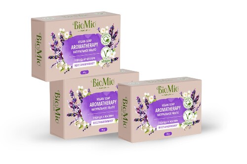 Набор 3=2 BIOMIO AROMATHERAPY МЫЛО НАТУРАЛЬНОЕ ЖАСМИН И ЭФИРНОЕ МАСЛО ЛАВАНДЫ