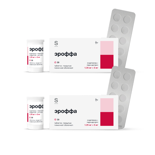 Набор 1+1 Эроффа 1,25 мг + 5 мг №30, таб.п.п.о со скидкой