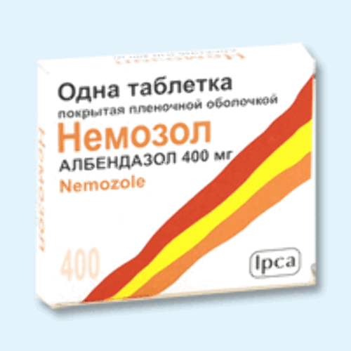 Немозол 400 мг 1 шт. таблетки, покрытые пленочной оболочкой