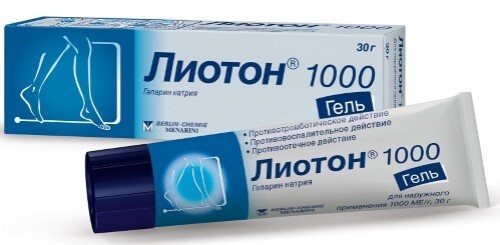 Лиотон 1000 1000 МЕ/г гель для наружного применения 30 гр