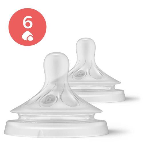 Avent соска для густых жидкостей natural response 6+ 2 шт. scy966/02