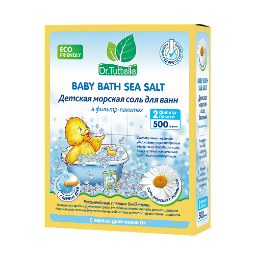 Dr tuttelle соль для ванн морская детская с ромашкой 500 гр