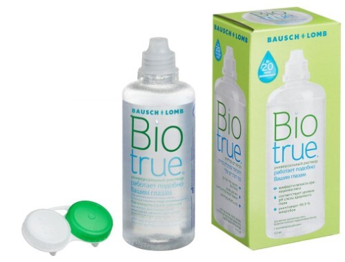 Купить Biotrue универсальный раствор для линз 120 мл+контейнер цена