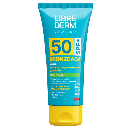 Librederm bronzeada солнцезащитный крем для лица матирующий SPF 50 50 мл