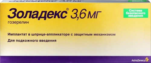 Золадекс 3,6 мг 1 шт. шприц-аппликатор имплантат - цена 3978.40 руб., купить в интернет аптеке в Санкт-Петербурге Золадекс 3,6 мг 1 шт. шприц-аппликатор имплантат, инструкция по применению