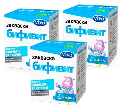 Набор Vivo закваска Бифивит №4 3 уп по цене 2