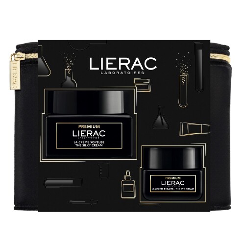 Купить Lierac premium набор подарочный/крем бархатистый 50 мл+крем для контура глаз 20 мл+косметичка/ цена