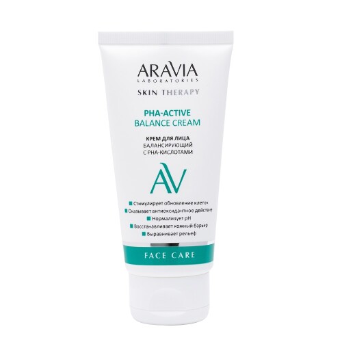 Купить Aravia laboratories крем для лица балансирующий с pha-кислотами pha-active balance cream 50 мл цена