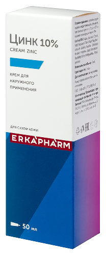 Erkapharm крем для тела для сухой кожи zink (цинк) 50 мл