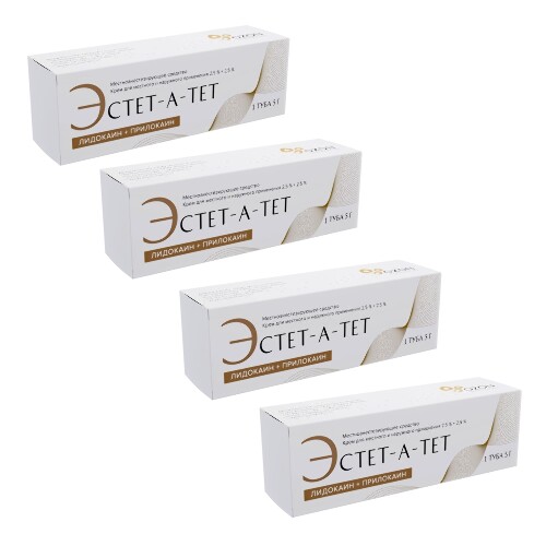 Набор со скидкой за 4 упаковки Эстет-а-тет 2,5%+2,5% крем для местного и наружного применения 5 гр