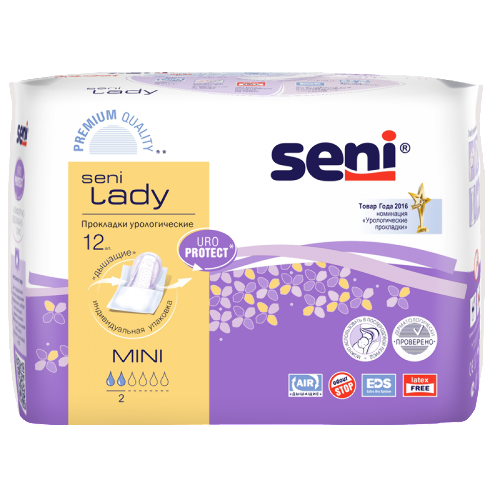 Купить Seni lady mini урологические прокладки/вкладыши для женщин 12 шт. цена