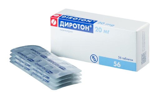 Диротон 20 мг 56 шт. таблетки