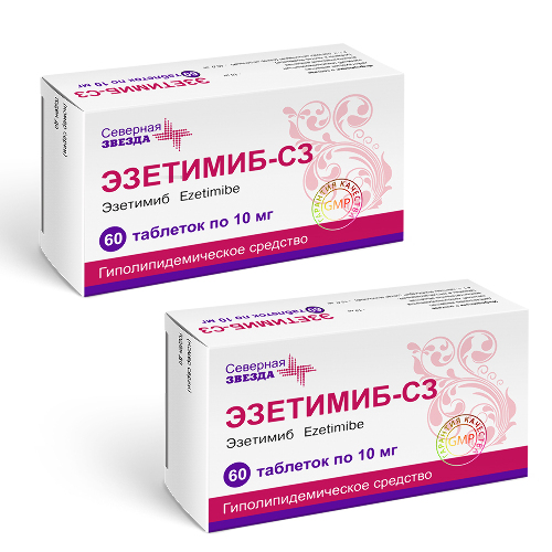 Набор Эзетимиб-СЗ  таб. 10 мг № 60 - 2 уп. по специальной цене
