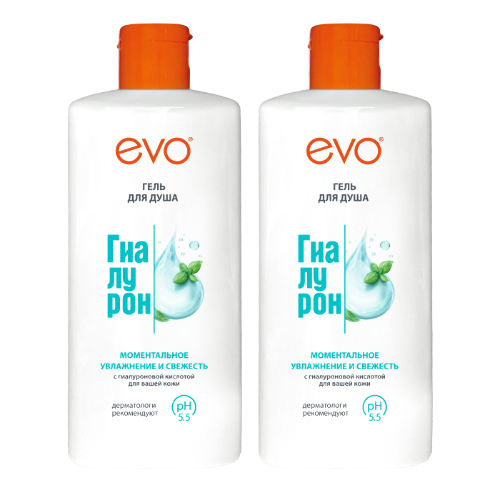 Набор EVO Гель для душа Гиалурон 400мл из 2-х упаковок со скидкой