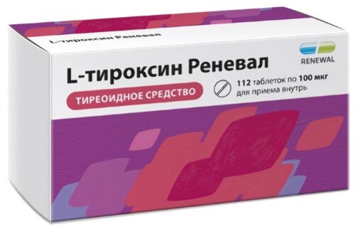L-тироксин реневал 100 мкг 112 шт. таблетки