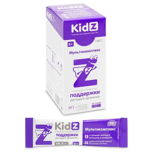 КИДЗ (KIDZ) МУЛЬТИКОМПЛЕКС N14 СТИК МАССОЙ 19,5Г БАТОНЧИК ЖЕЛЕЙНЫЙ