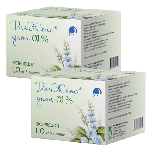 Набор для лечения климактерического синдрома ДляЖенс Диол гель 0,1% 1 г №28 из 2уп со скидкой