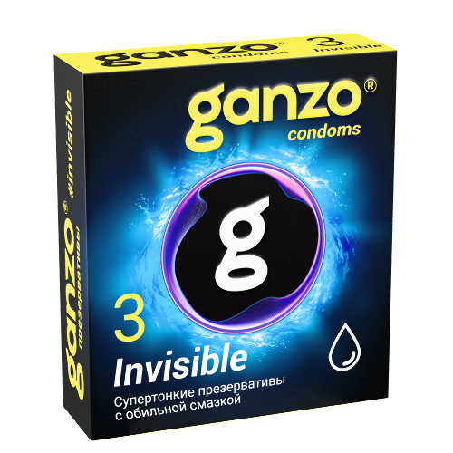 Презервативы ganzo invisible гладкие супертонкие 3 шт.