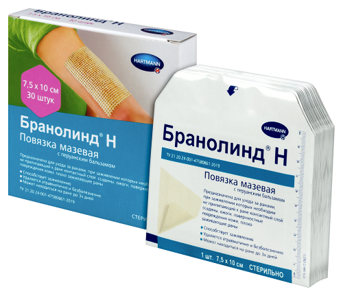 ПОВЯЗКА МАЗЕВАЯ БРАНОЛИНД Н С ПЕРУАНСКИМ БАЛЬЗАМОМ