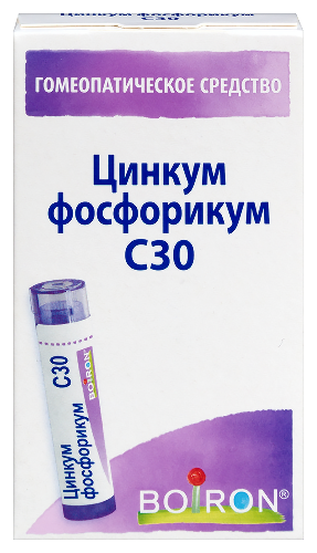 ЦИНКУМ ФОСФОРИКУМ С30 ГОМЕОПАТ МОНОКОМП ПРЕПАРАТ МИНЕРАЛЬНО-ХИМИЧ ПРОИСХОЖД
