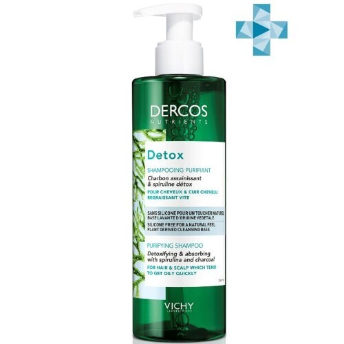 Dercos nutrients detox глубоко очищающий шампунь 250 мл