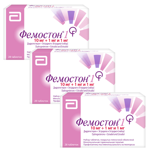 Набор Фемостон 1 №28 таб - 3 упаковки со скидкой до 12%