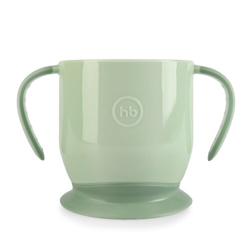 Happy baby кружка на присоске baby cup with suction base 6+/оливковый/