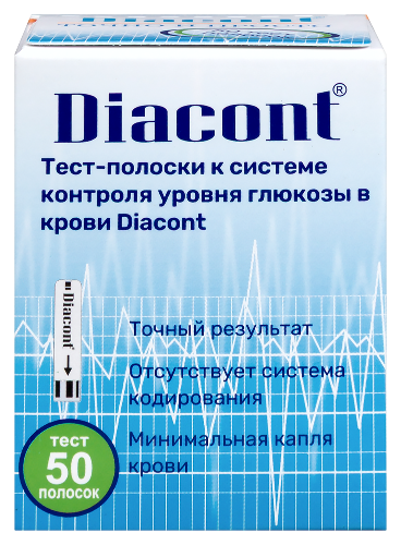Тест-полоски diacont (диаконт) 50 шт.