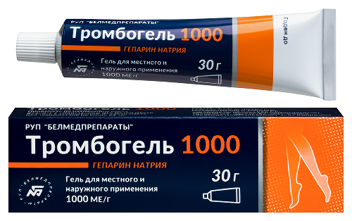 Тромбогель 1000 1000 МЕ/г туба гель для местного применения 30 гр