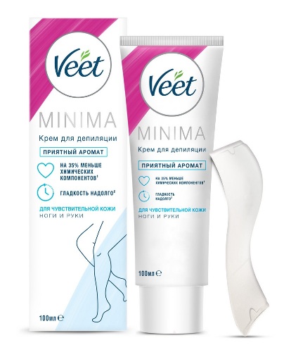 Купить Veet minima крем для депиляции для чувствительной кожи 100 мл цена