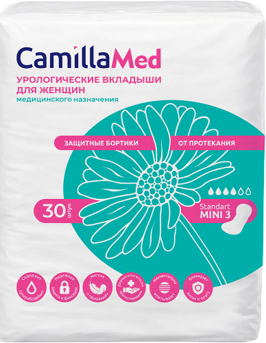 Camillamed вкладыши урологические для женщин standart mini 3 30 шт.