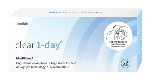 Clear1-day однодневные контактные линзы 8,7/14,2 /-6,00/ 30 шт.