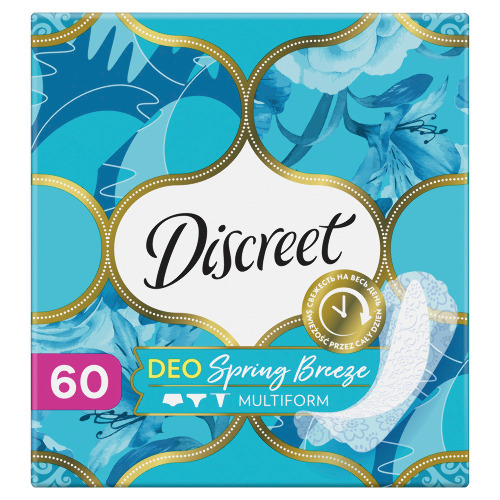 Купить Discreet deo multiform весенний бриз ежедневные гигиенические прокладки 60 шт. цена
