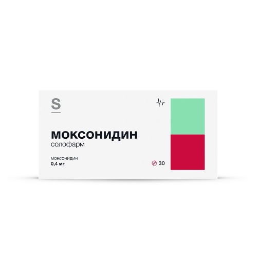 Моксонидин солофарм 0,4 мг 30 шт. таблетки, покрытые пленочной оболочкой