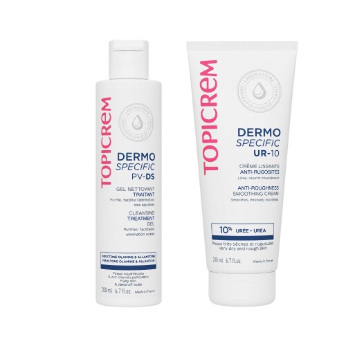 Набор Dermo specific ur-10 крем смягчающий для огрубевшей кожи 200мл + pv-ds гель-уход очищающий 200мл со скидкой
