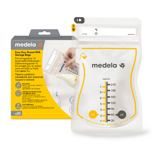 Medela пакеты одноразовые с функцией удобного наливания для хранения грудного молока 25 шт.
