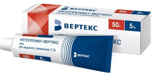 Кетопрофен-вертекс 5% гель для наружного применения 50 гр