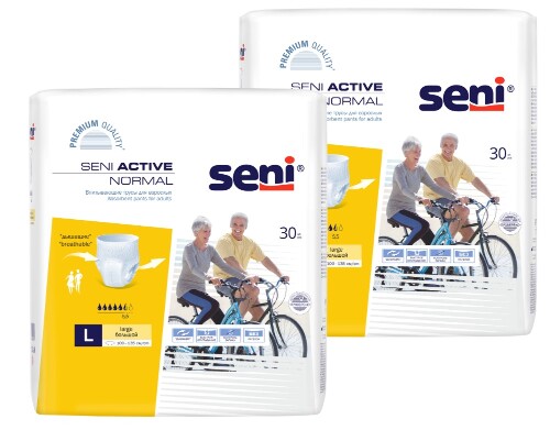 Набор Seni active трусы д/взр normal large n30 из 2 уп со скидкой