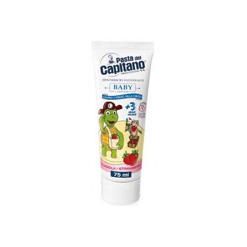 Pasta del capitano зубная паста детская baby strawberry 3+/клубничная 75 мл