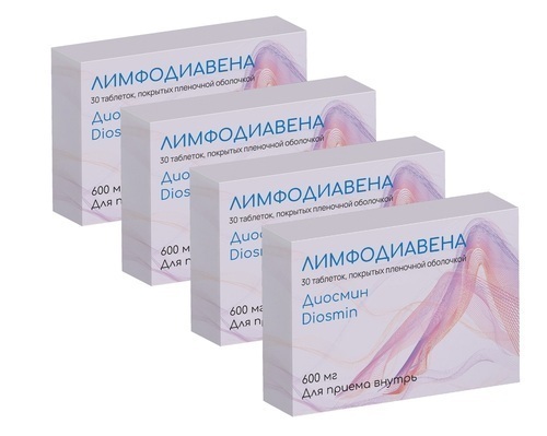 Набор для вен (Варикоз, Геморрой)  - Лимфодиавена 0,6 N30 4 уп. по специальной цене