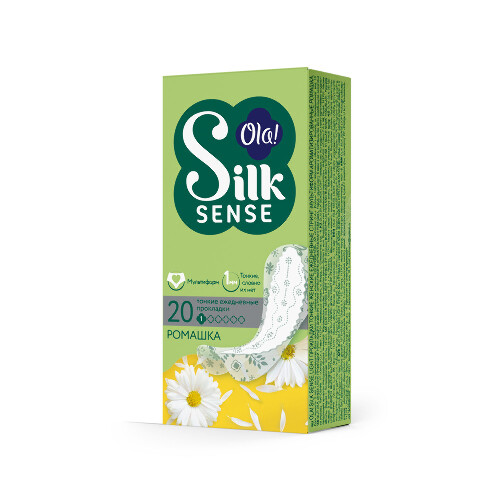 Купить Ola silk sense прокладки ежедневные light deo стринг-мультиформ ромашка 20 шт. цена