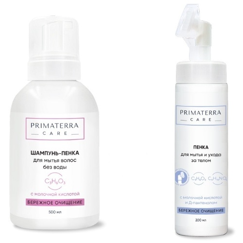 Набор Primaterra Care Пенка 200 мл и Шампунь 500 мл