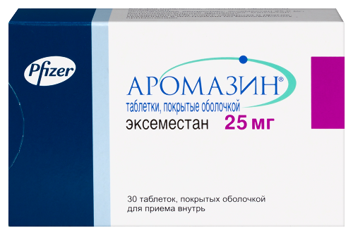 Аромазин 25 мг 30 шт. таблетки, покрытые оболочкой