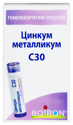 Купить Цинкум металликум с30 гомеопатический монокомпонентный препарат минерально-химического происхождения 4 гр гранулы гомеопатические цена