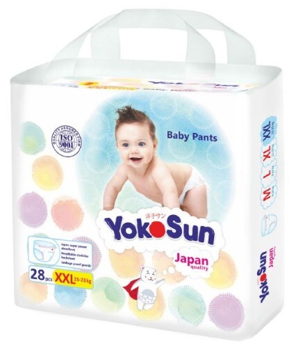 Купить YOKOSUN ПОДГУЗНИКИ-ТРУСИКИ ДЕТСКИЕ РАЗМЕР XXL /15-23КГ/ N28 цена
