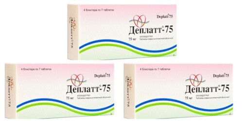 Набор Деплатт-75 0,075 №28 табл из 3 уп со скидкой