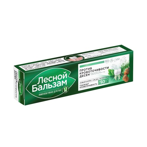 Лесной бальзам зубная паста с экстрактами коры дуба и пихты на отваре трав 50 мл